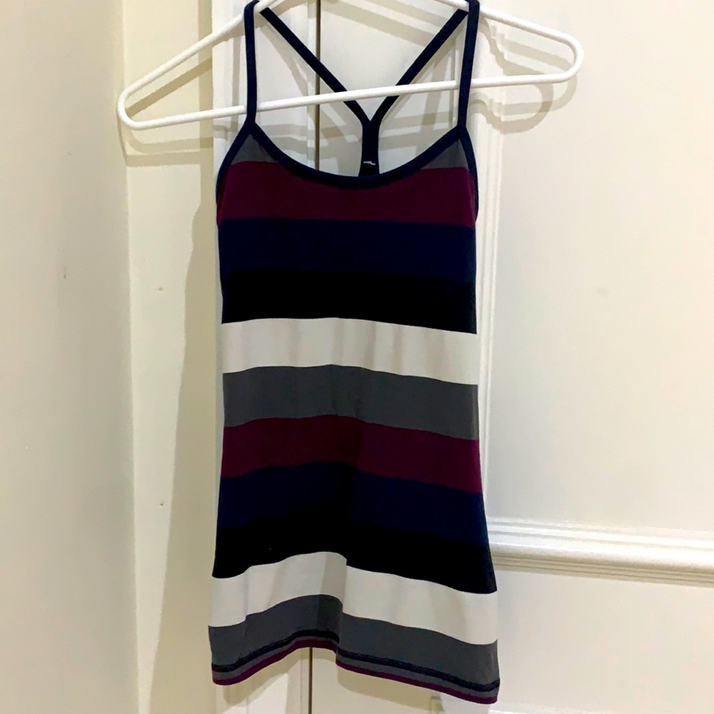 Lululemon multicolor power Y Tank sz 4